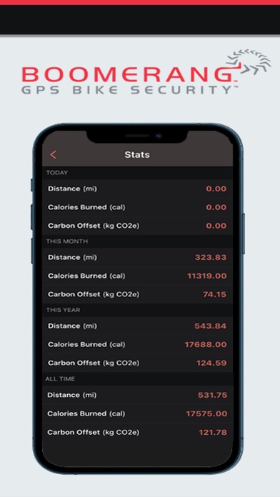 Boomerang's Cyclotrac GPS Bike Screenshot