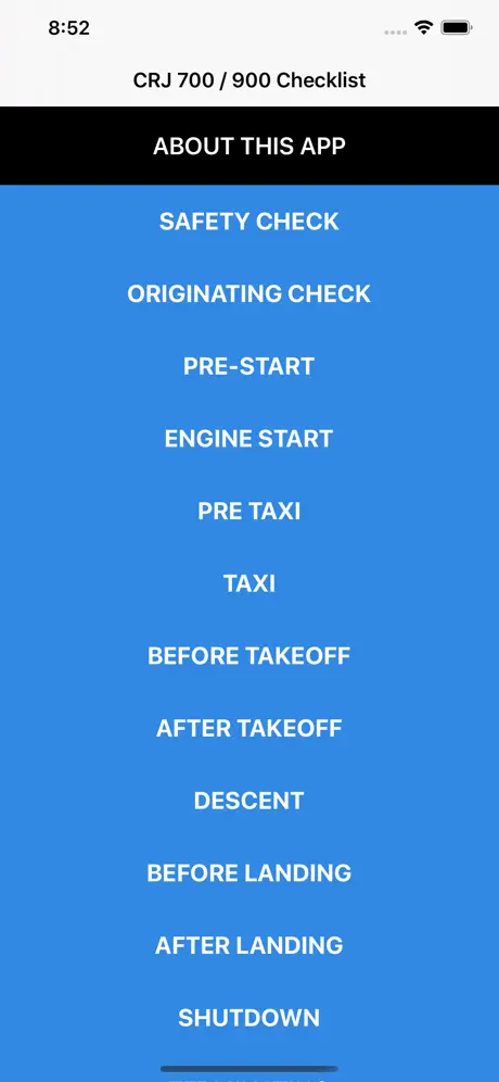 CRJ Checklists