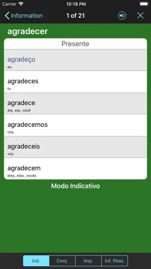 Portuguese Verbs & Conjugation screenshot 3