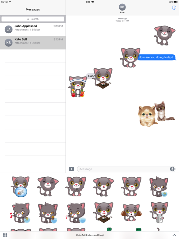 Screenshot #6 pour Cute Cat Stickers & Emoji