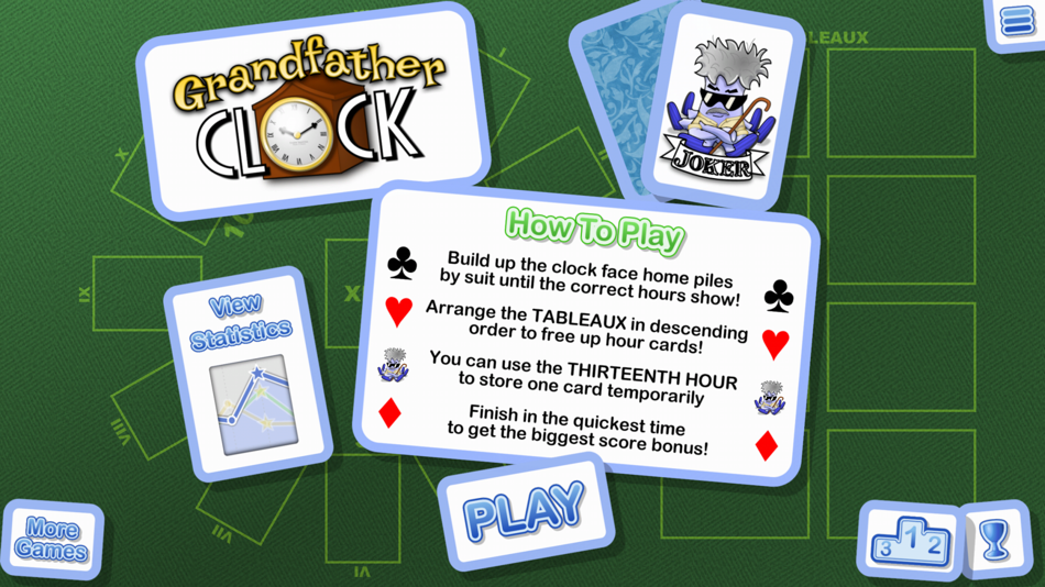 #2. Grandfather Clock Solitaire (iOS) 由: Crystal Squid