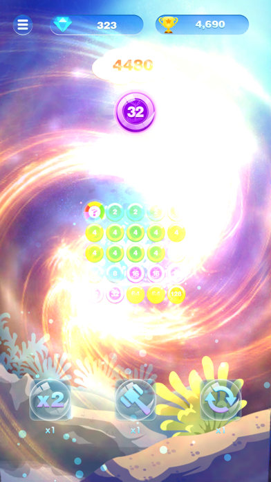 Bubble 2048: Ocean Match Screenshot