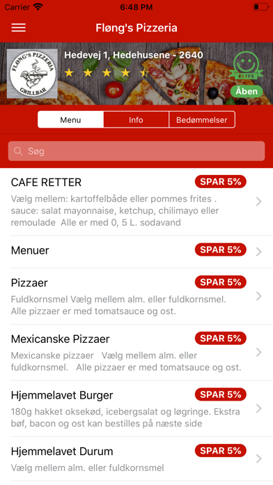 Screenshot #1 pour Fløng's Pizzeria - Hedevej