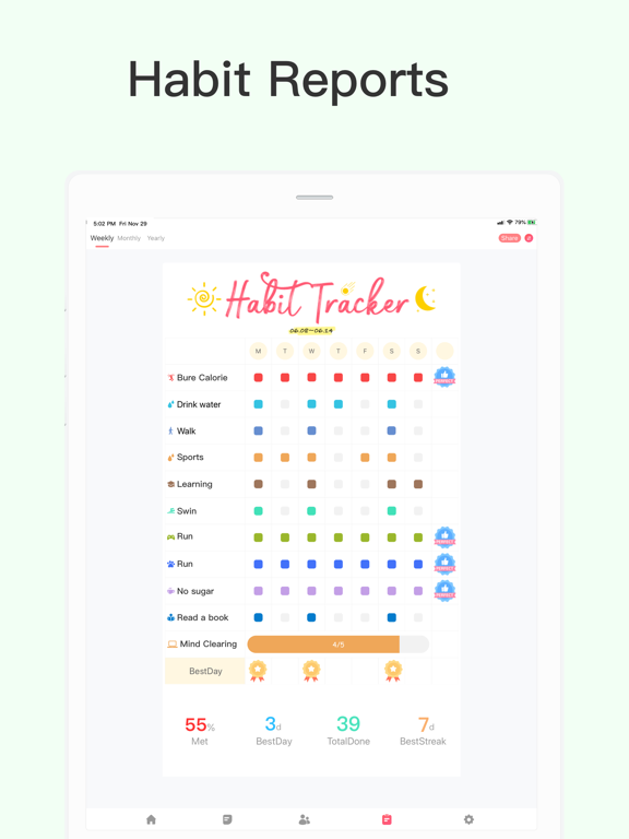 Screenshot #5 pour Habit Tracker - Agenda