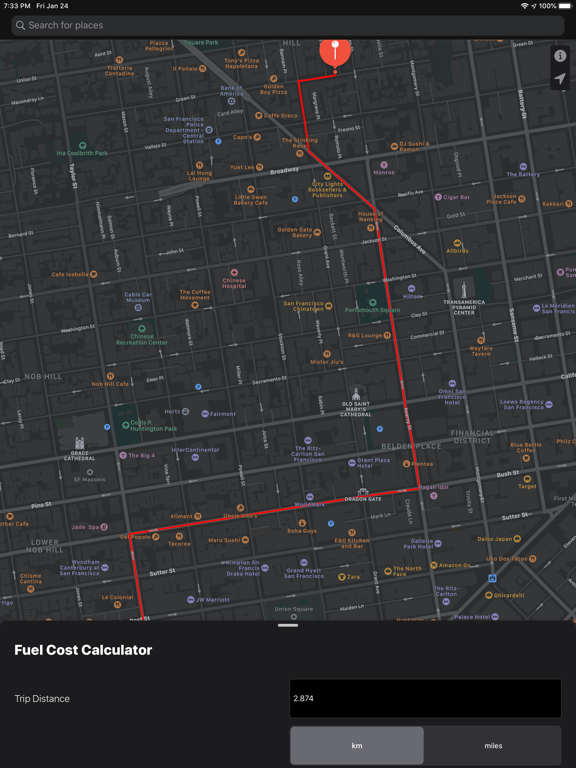 Screenshot #4 pour Fuel Cost Calculator - Maps