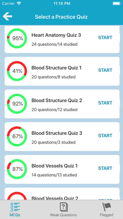Cardiovascular System Quizzes