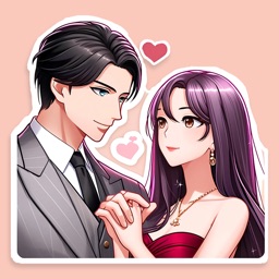 Beautiful Love Couple Stickers