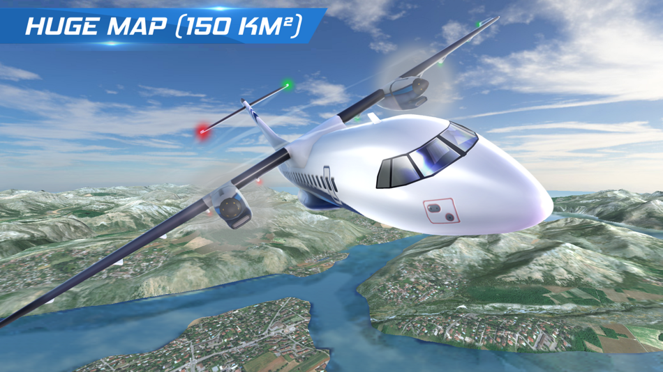 #6. AFPS Airplane Flight Pilot Sim (iOS) Podle: MH Production