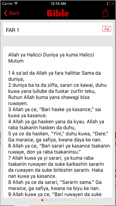 Hausa Littafi Mai Tsarki app screenshot