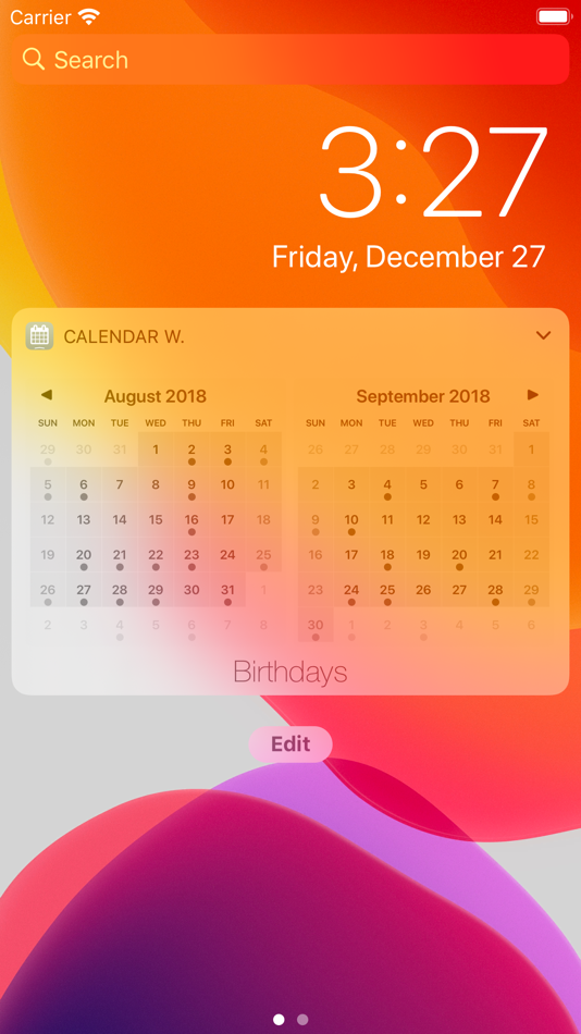 #2. Calendar Widget (iOS) Podle: Francis Bonnin
