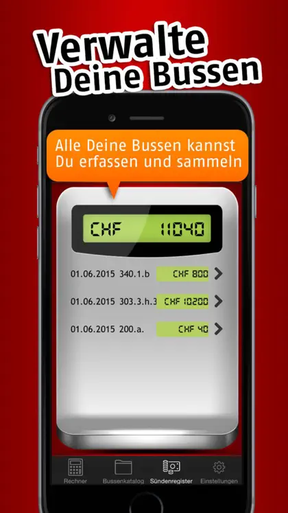Bussenrechner Schweiz screenshot 4 of 5