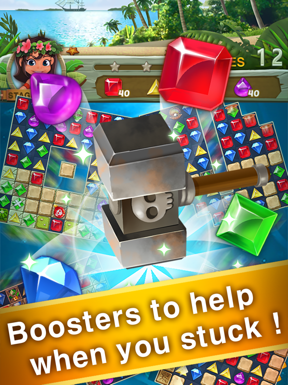 Paradise Jewel: Match-3 Puzzle iPad screenshot 4 - Games app