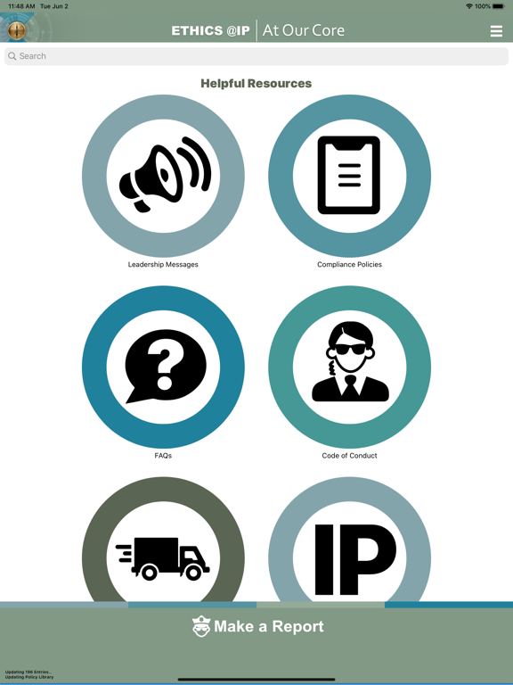 IP Ethics at Our Core iPad screenshot 1 - Business app