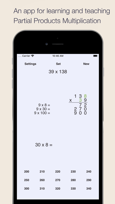Screenshot #1 pour Partial Product Multiplication