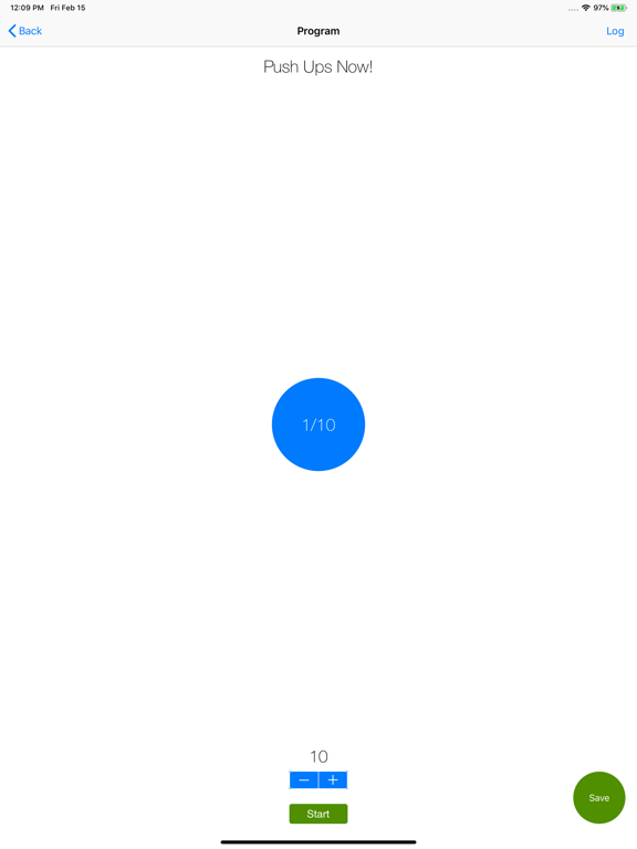 Push Ups Now! iPad screenshot