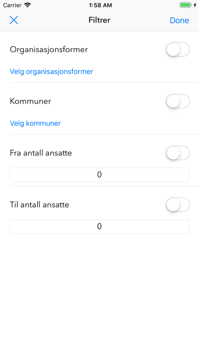 Bedriftssøk Screenshot