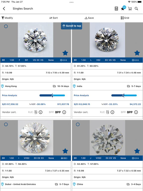 UNI Diamonds iPad screenshot 4 - Business app