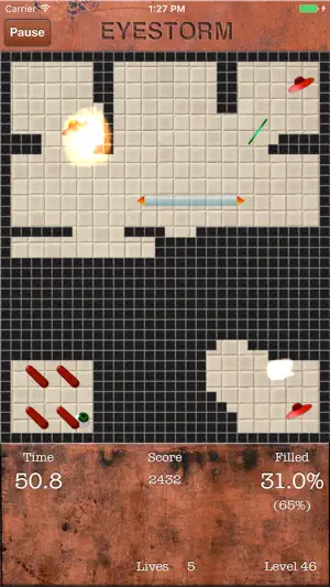 Eyestorm Lite (Jezzball clone) screenshot 3