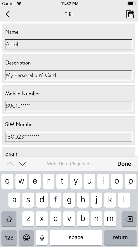 #4. All In One : Password Manager (iOS) Podle: Jogani Bhavesh Keshubhai