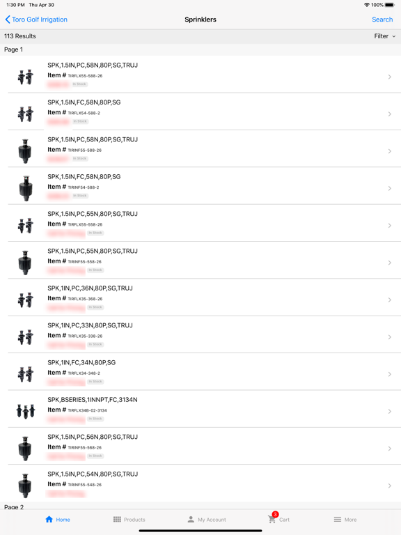 Smith Turf & Irrigation iPad screenshot 2 - Shopping app