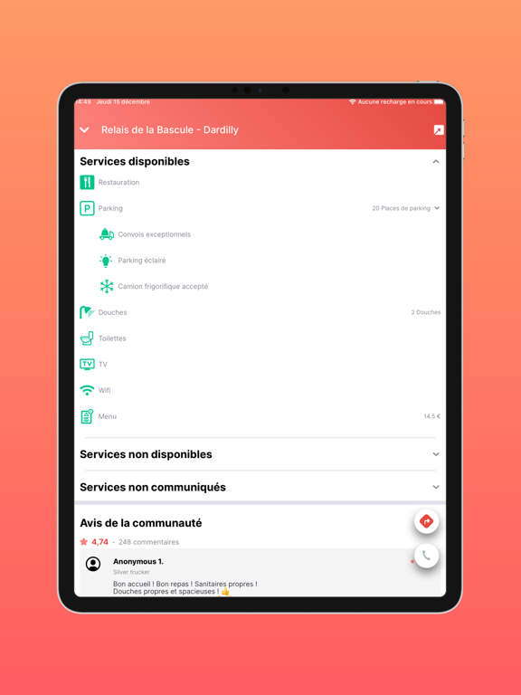 Screenshot #5 pour Truckfly - GPS Poids lourd