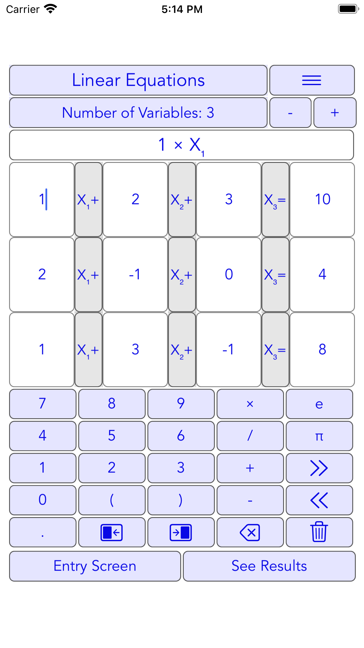 Matrix Solver Step by Step
