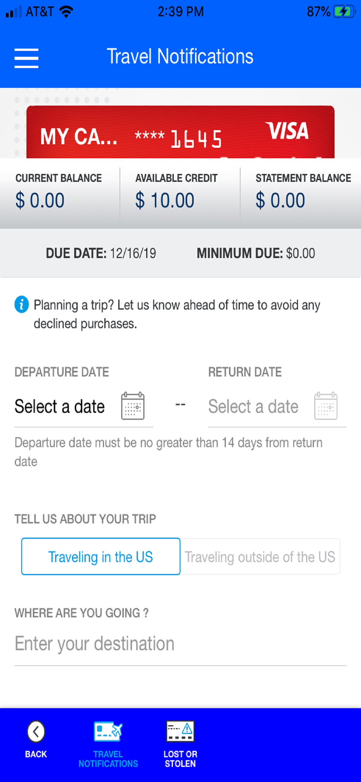 La Capitol FCU Card Manager screenshot 6