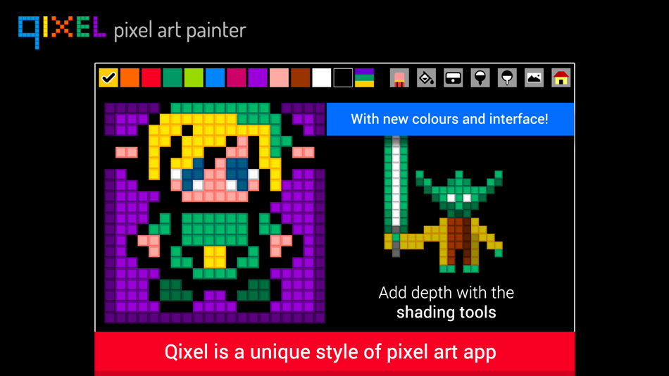 #1. Pixel Art Maker - Qixel (iOS) Podle: Frosby Designs Ltd.