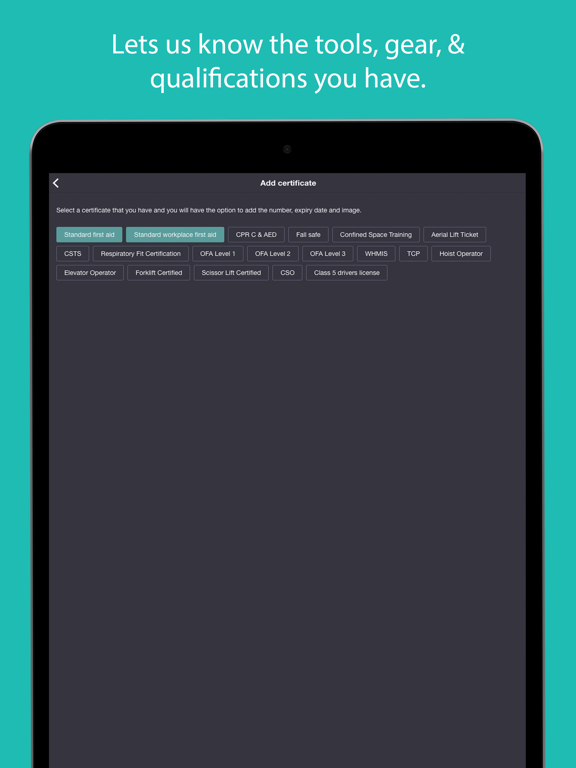 Faber Work iPad screenshot