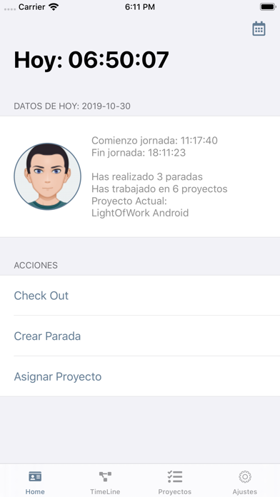 Screenshot #1 pour Light of Work |Control Horario