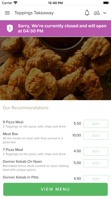 Toppings Takeaway Accrington Screenshot