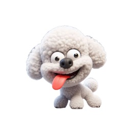 Goofy Bichon Frise Stickers