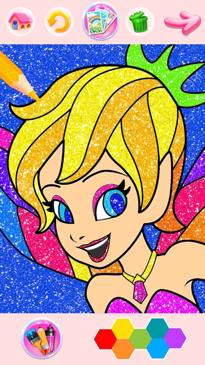 Rainbow Glitter Coloring Book screenshot-4