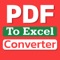 PDF to Excel converter is an app that will make it easy for your productivity, PDF to Sheet or Excel (xlsx)  document will help you to make a pdf converted to Excel , convert your file to excel document