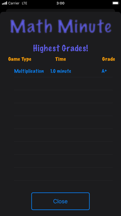 Math Minute iPhone screenshot