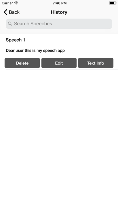 Save Speech iPhone screenshot