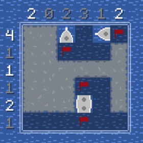 Navy Grid Minesweeper