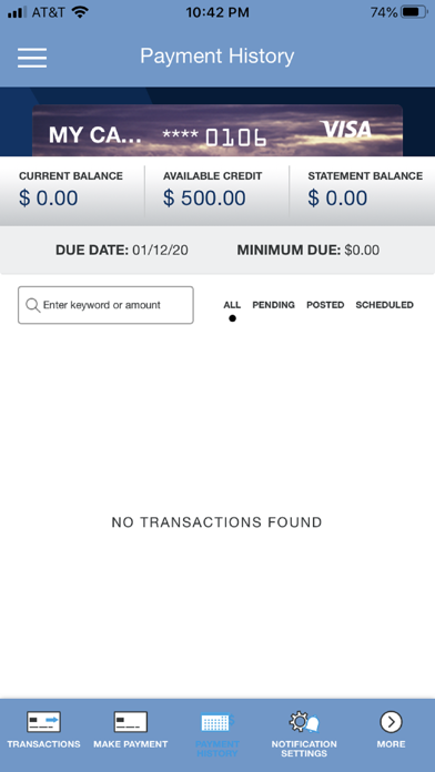 LGECU VISA Screenshot