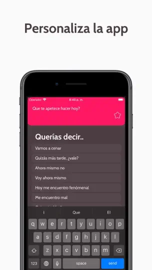 Captura de pantalla de Texto A Voz TTS AAC : Dinata en iPhone 2