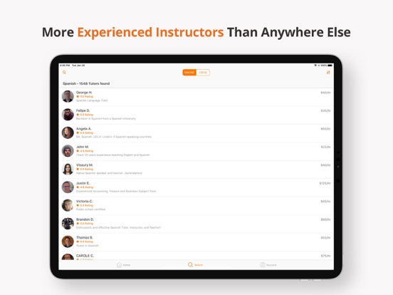 Wyzant - Find a tutor iPad screenshot 6 - Education app