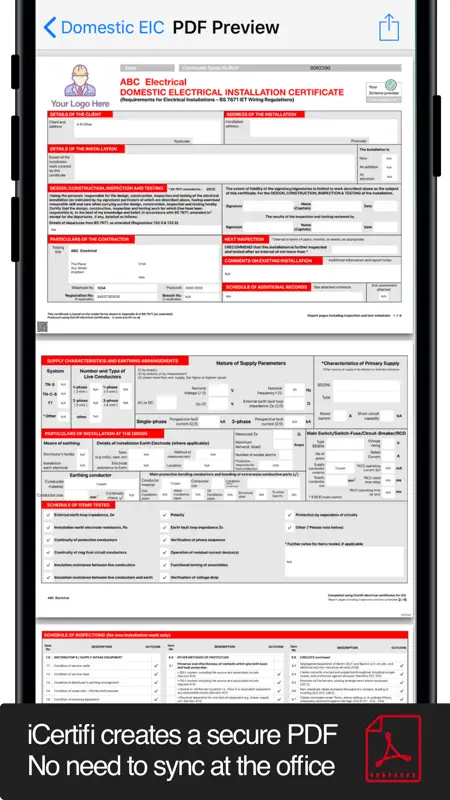 iCertifi: Electrical Certs screenshot 2 of 9