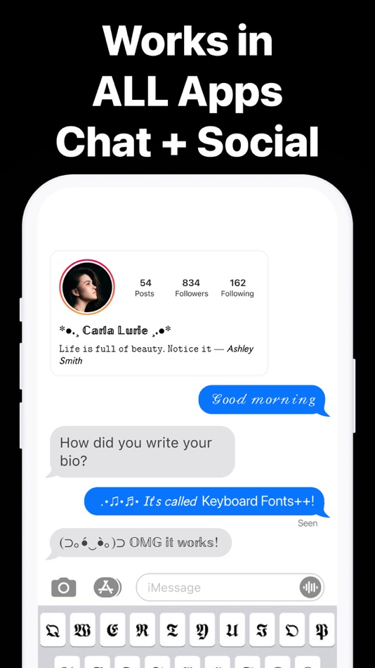#2. Keyboard Fonts++ | KIBIK (iOS) 由: Cosmic Taps SL