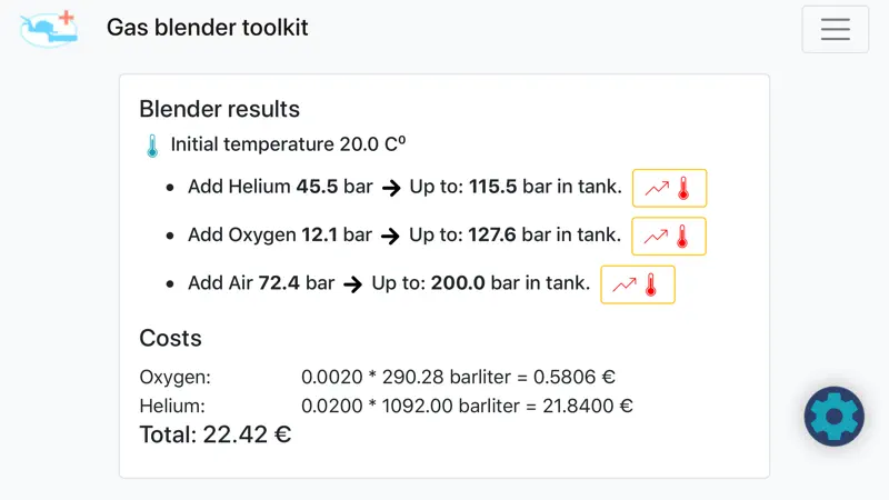 Gas Blender Toolkit screenshot 3 of 10