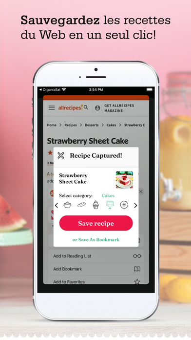 Screenshot #2 pour Recipe Manager - OrganizEat