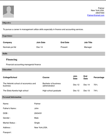 Screenshot #4 pour Easy Resume Builder