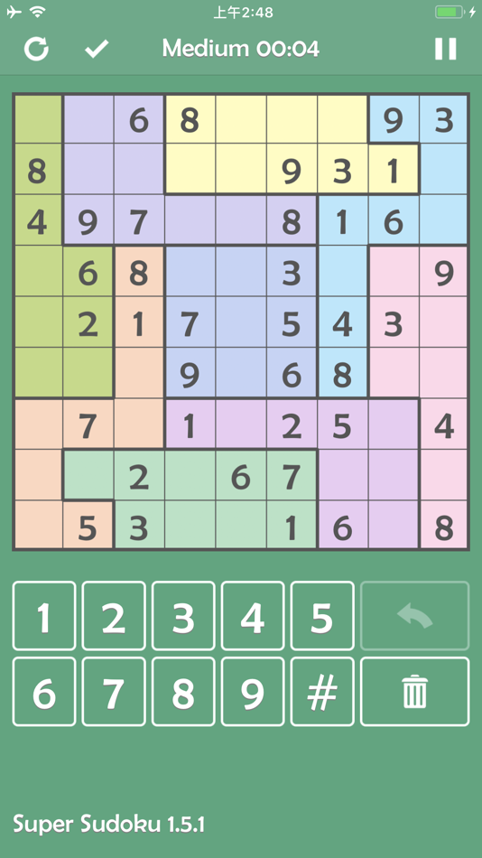 #2. Super Sudoku - Brainstorming!! (iOS) 由: Chaohsien Lee