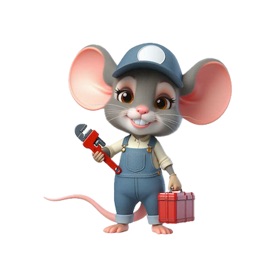 Plumber Mouse Stickers