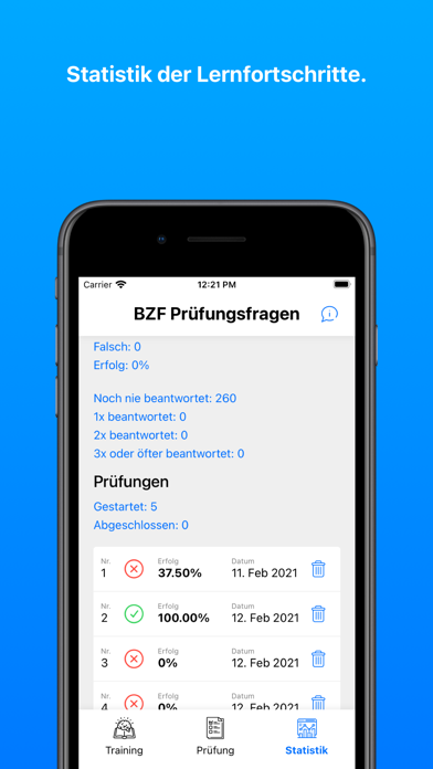 BZF Prüfungsfragen Screenshot