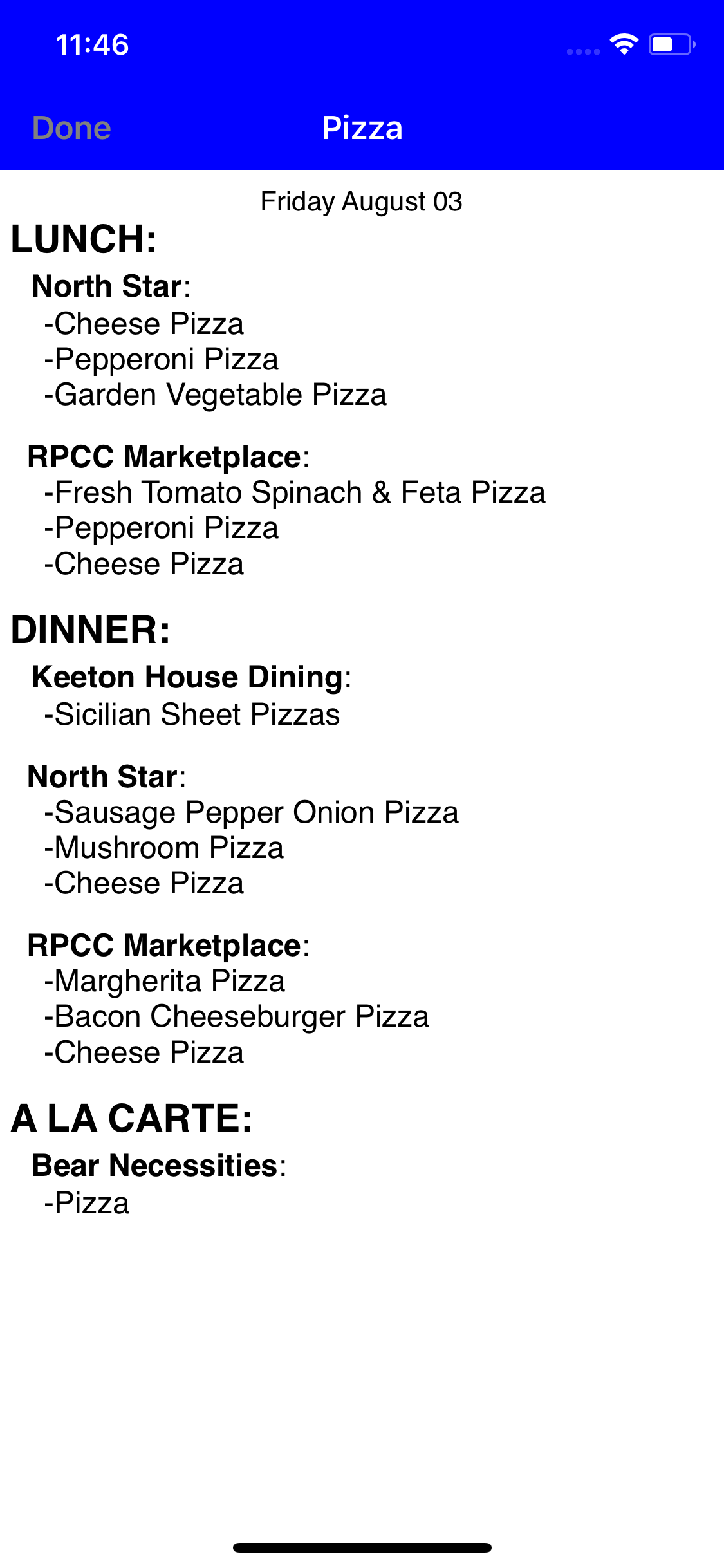 CU Eats screenshot 3