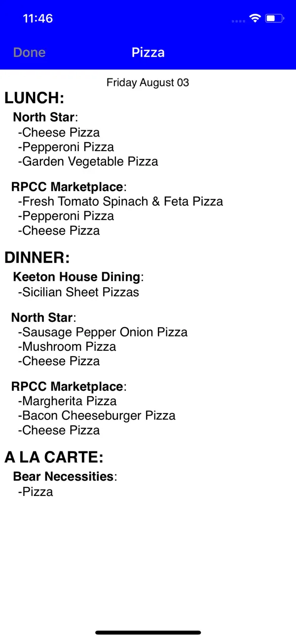 Screenshot #3 pour CU Eats